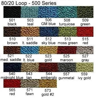 1966 66 Mustang Carpet Color Chart